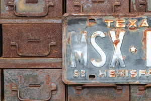 1968 Texas License Plate Vintage Rustic Decor