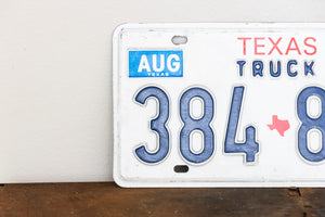 1989 Texas Truck License Plate Pair Vintage Wall Hanging Decor