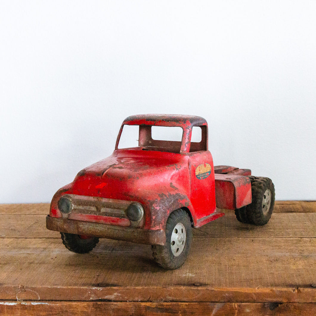 Tonka Toys Red Semi Truck Cab #675-5 | Vintage 1950s Toy Truck