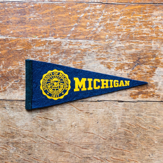 University of Michigan Felt Pennant Vintage Mini College Decor