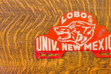 Load image into Gallery viewer, University of New Mexico Lobos License Plate Topper Vintage
