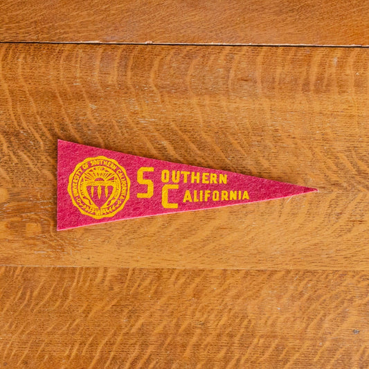 USC Mini Felt Pennant Vintage University of Southern California Wall Decor