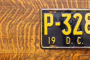 1950 Washington DC License Plate P-3281 District Columbia