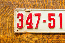 Load image into Gallery viewer, 1923 Wisconsin License Plate Vintage Red White Wall Decor

