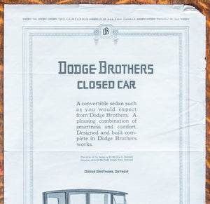 1916 Dodge Brothers Car Ad Vintage Car Automobile Ephemera