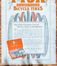 Load image into Gallery viewer, 1917 Fisk Tire Ad Vintage Bike Automobile Ephemera
