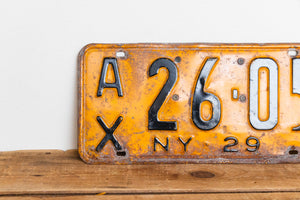1929 New York Dealer License Plate Vintage Wall Decor - Eagle's Eye Finds