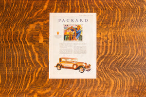 1929 Packard Car and Coca Cola Ad Vintage Automobile Ephemera
