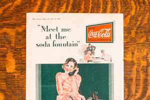 1929 Packard Car and Coca Cola Ad Vintage Automobile Ephemera