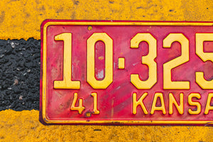 1941 Kansas License Plate Vintage Wall Decor 10-3255