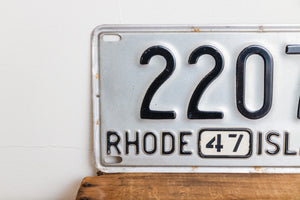 Rhode Island 1947 License Plate Pair Vintage YOM Original Paint Car Decor - Eagle's Eye Finds