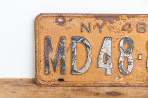 New York 1948 Doctor License Plate Vintage MD Medical Wall Decor - Eagle's Eye Finds