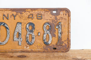 New York 1948 Doctor License Plate Vintage MD Medical Wall Decor - Eagle's Eye Finds