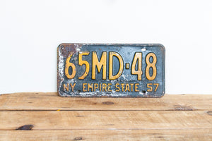 New York 1957 Doctor License Plate Vintage MD Medical Wall Decor - Eagle's Eye Finds