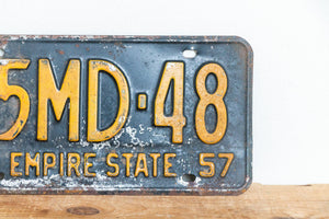 New York 1957 Doctor License Plate Vintage MD Medical Wall Decor - Eagle's Eye Finds