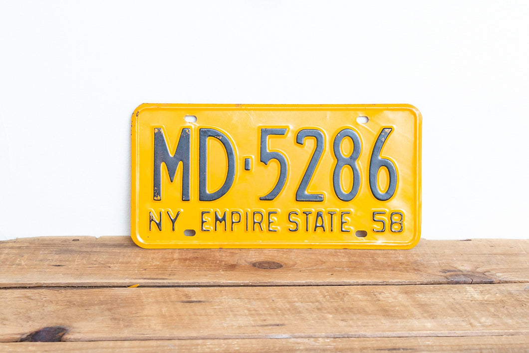 New York 1958 Doctor License Plate Vintage MD Medical Wall Decor - Eagle's Eye Finds