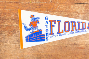 University of Florida Gator Bowl Pennant Vintage College Football Sports Decor