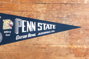 Penn State University Gator Bowl Pennant Vintage College Football Sports Decor