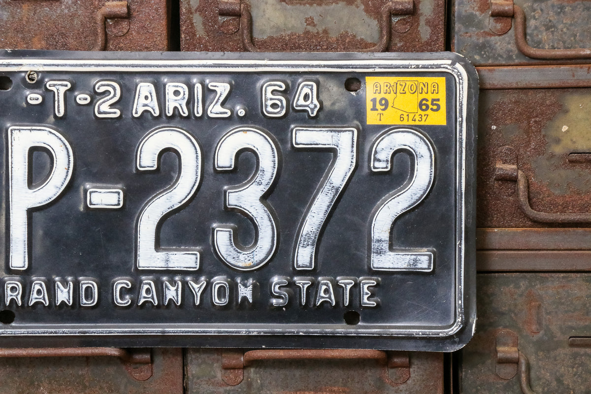 Arizona 1964 Trailer License Plate Vintage Black White Decor TP-2372 ...