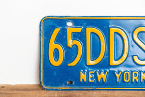New York 1960s Dentist License Plate Vintage DDS Wall Decor - Eagle's Eye Finds