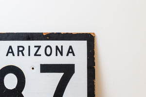 1981 Arizona State Route 87 Highway Sign Vintage