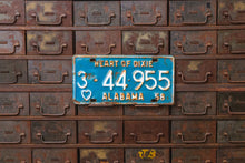 Load image into Gallery viewer, Alabama 1958 License Plate Vintage Blue and White Heart of Dixie - Eagle&#39;s Eye Finds
