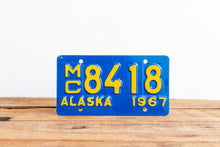 Load image into Gallery viewer, Alaska 1967 Motorcycle License Plate Vintage Wall Hanging Decor - Eagle&#39;s Eye Finds
