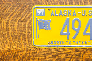 1970 Alaska License Plate Vintage Low Number 4946