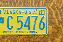 Load image into Gallery viewer, 1971 Alaska License Plate Vintage Yellow Decor C5476

