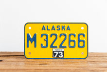 Load image into Gallery viewer, Alaska 1973 Motorcycle License Plate Vintage Wall Hanging Decor - Eagle&#39;s Eye Finds
