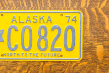 Load image into Gallery viewer, 1974 Alaska License Plate Vintage Yellow Decor C0820
