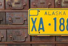 Load image into Gallery viewer, Alaska 1974 X Government License Plate Vintage Yellow Wall Decor - Eagle&#39;s Eye Finds

