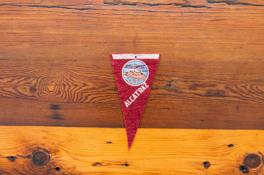 Alcatraz Island Mini Felt Pennant Vintage San Francisco CA Wall Decor