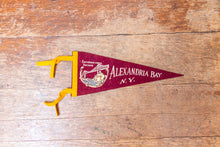 Load image into Gallery viewer, Alexandria Bay Red Felt Pennant Vintage Travel Wall Decor - Eagle&#39;s Eye Finds
