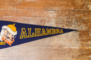 Alhambra High School Felt Pennant Vintage California Wall Decor