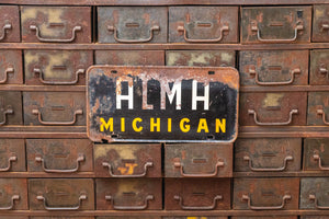 Alma Michigan License Plate Vintage MI Souvenir Booster Plate - Eagle's Eye Finds