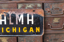 Load image into Gallery viewer, Alma Michigan License Plate Vintage MI Souvenir Booster Plate - Eagle&#39;s Eye Finds

