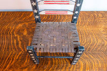Load image into Gallery viewer, Rustic Americana Small Chair Vintage Wood and Wicker

