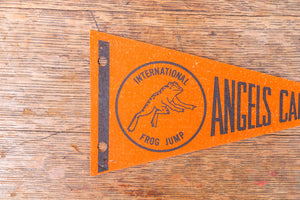 Angels Camp California Felt Pennant Vintage Orange CA Wall Decor - Eagle's Eye Finds