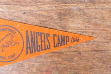 Load image into Gallery viewer, Angels Camp California Felt Pennant Vintage Orange CA Wall Decor - Eagle&#39;s Eye Finds
