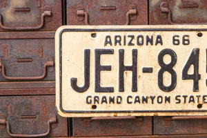 Arizona 1966 Grand Canyon State License Plate Black and White Wall Decor - Eagle's Eye Finds