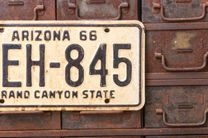 Arizona 1966 Grand Canyon State License Plate Black and White Wall Decor - Eagle's Eye Finds