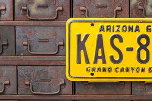 Arizona 1969 Grand Canyon State License Plate Vintage Yellow Wall Hanging Decor - Eagle's Eye Finds