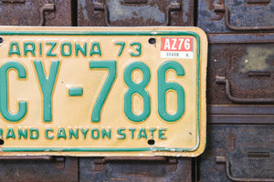 Arizona 1973 Grand Canyon State License Plate Vintage Wall Hanging Decor SCY-786 - Eagle's Eye Finds