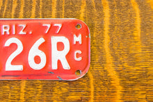 Load image into Gallery viewer, 1977 Arizona Motorcycle License Plate Vintage Wall Hanging Decor K26R
