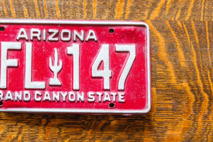 1980 Arizona Red License Plate Vintage Wall Hanging Decor CFL 147