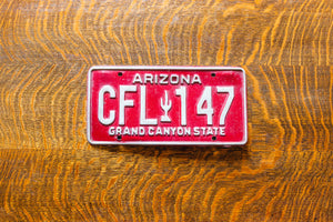 1980 Arizona Red License Plate Vintage Wall Hanging Decor CFL 147