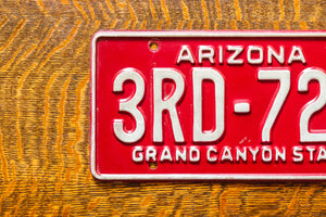 1980 Arizona Red Truck License Plate Vintage Wall Hanging Decor 3RD 728