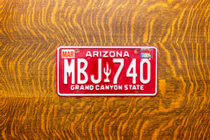 1980 Arizona Red License Plate Vintage Wall Hanging Decor MJB 740