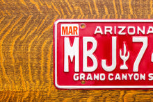 Load image into Gallery viewer, 1980 Arizona Red License Plate Vintage Wall Hanging Decor MJB 740
